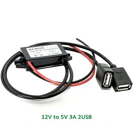 12V naar 5V Omvormer met 2x USB – DC Converter